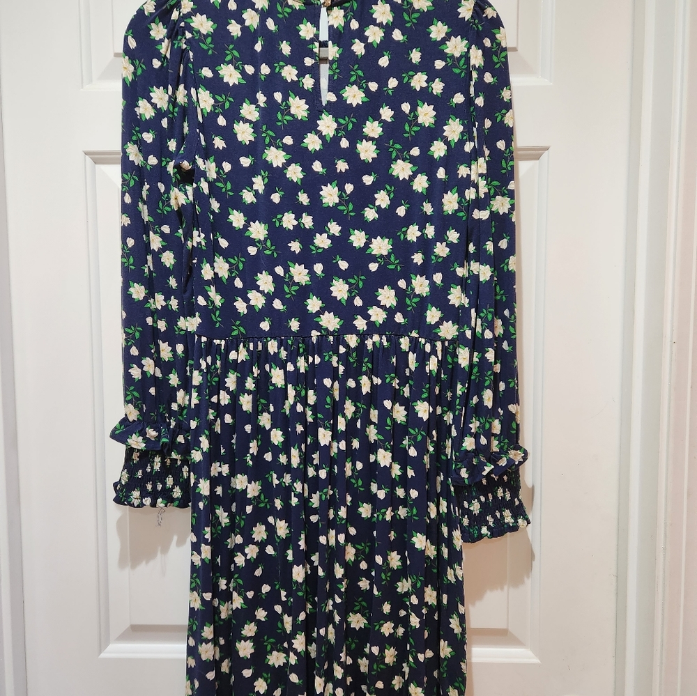 Draper James Kitty knit dress, navy magnolia print, small, NWT - Picture 3 of 9
